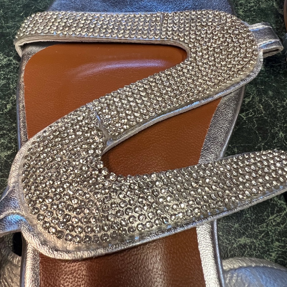 Blingy silver sandals